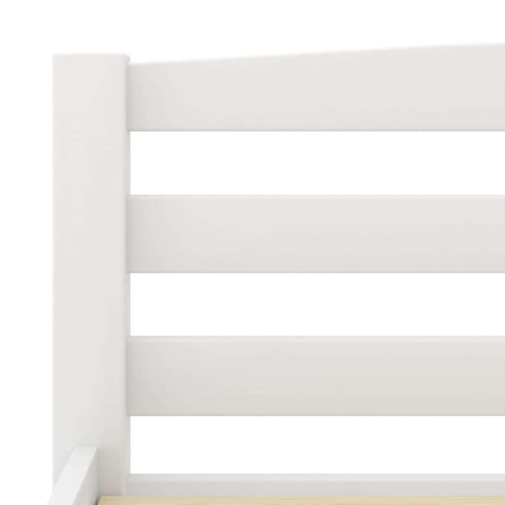 vidaXL Bed Frame White Solid Pinewood 200x200 cm