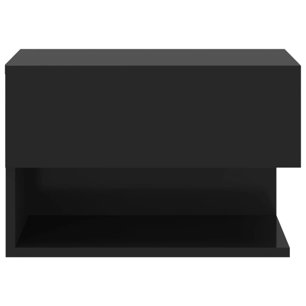vidaXL Wall-mounted Bedside Cabinets 2 pcs Black