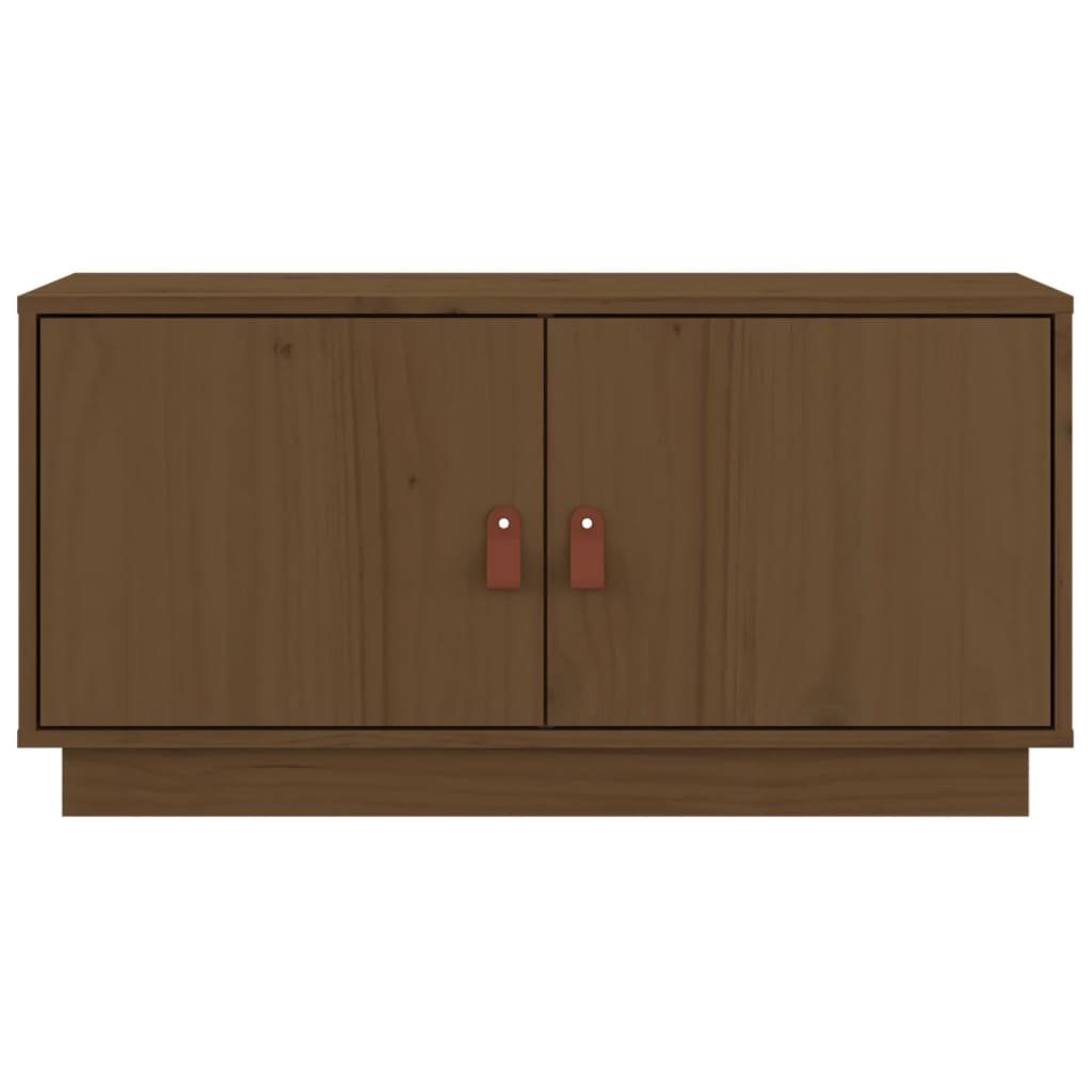 vidaXL TV Cabinet Honey Brown 80x34x40 cm Solid Wood Pine