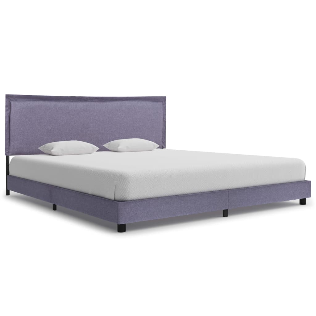 vidaXL Bed Frame Light Grey Fabric 150x200 cm King Size