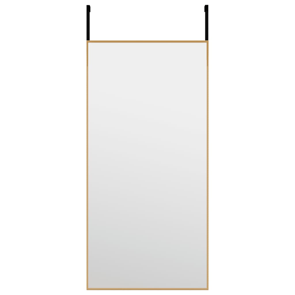 vidaXL Door Mirror Gold 30x60 cm Glass and Aluminium