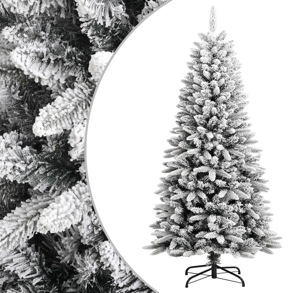 vidaXL Artificial Christmas Tree with Flocked Snow 120 cm PVC&PE