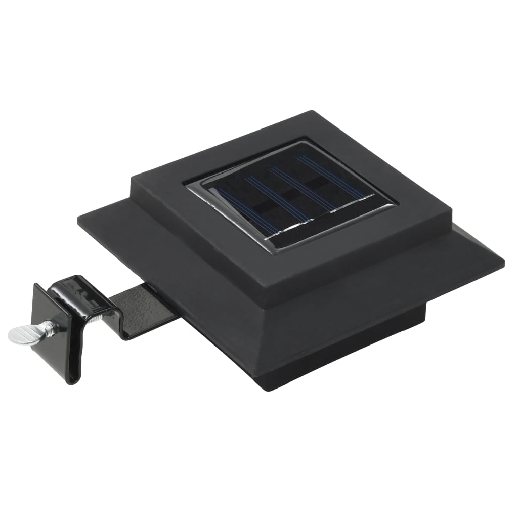 vidaXL Outdoor Solar Lamps 12 pcs LED Square 12 cm Black
