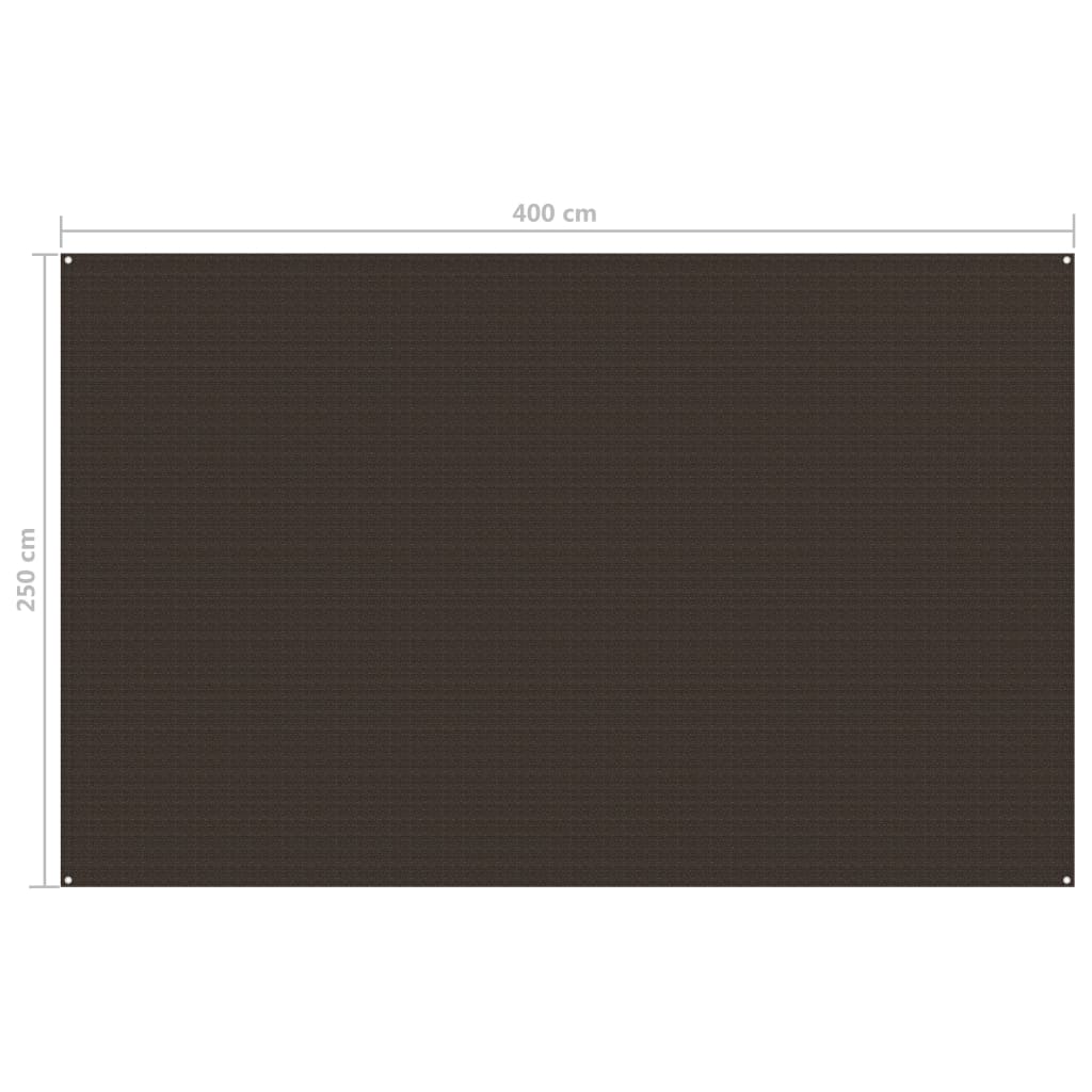 vidaXL Tent Carpet 250x400 cm Brown