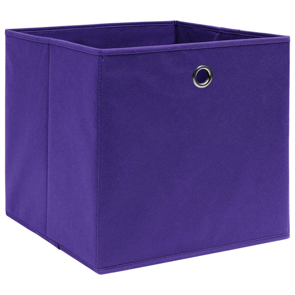 vidaXL Storage Boxes 4 pcs Non-woven Fabric 28x28x28 cm Purple