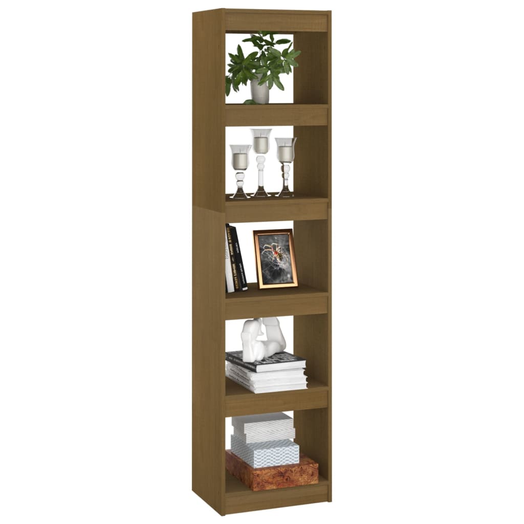 vidaXL Book Cabinet/Room Divider Honey Brown 40x30x167.5 cm Solid Pinewood