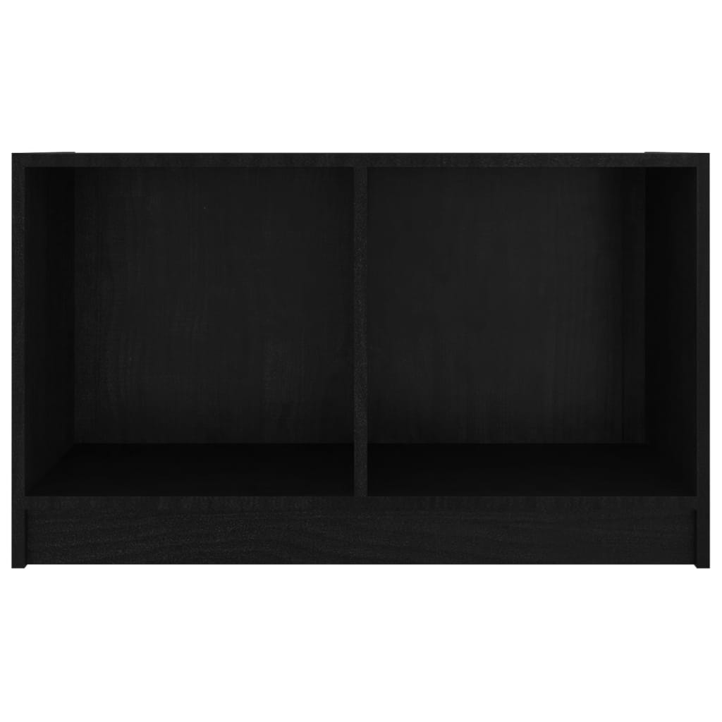 vidaXL TV Cabinet Black 70x33x42 cm Solid Pinewood