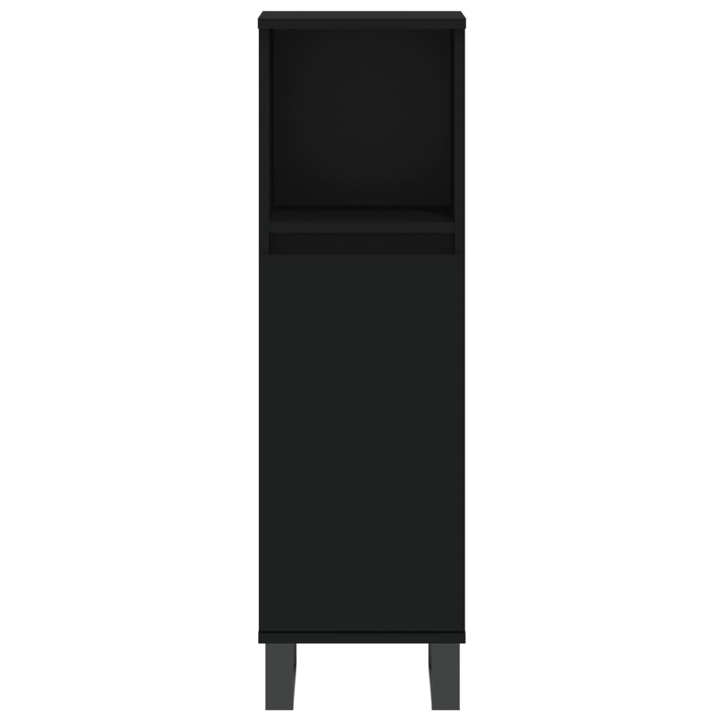 vidaXL 3 Piece Bathroom Furniture Set Black Engineered Wood