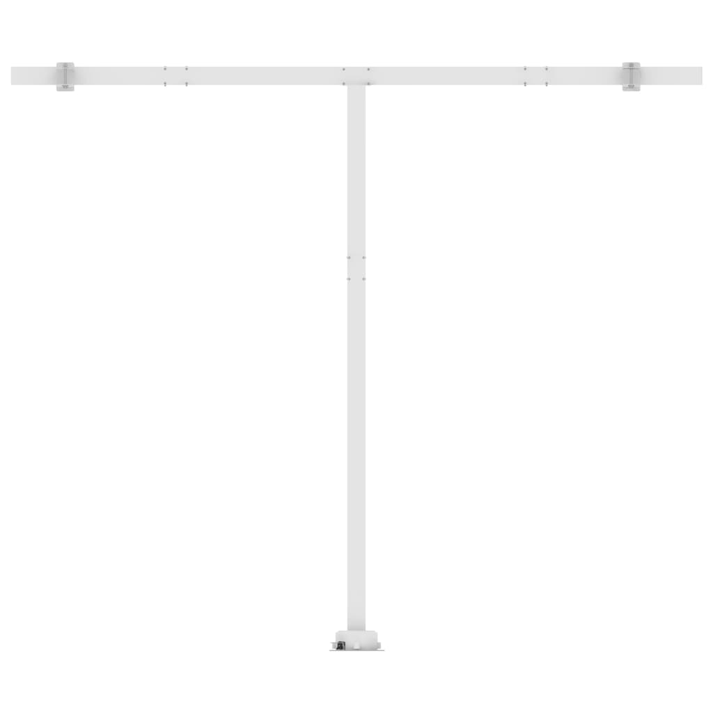 vidaXL Manual Retractable Awning with LED 300x250 cm Cream