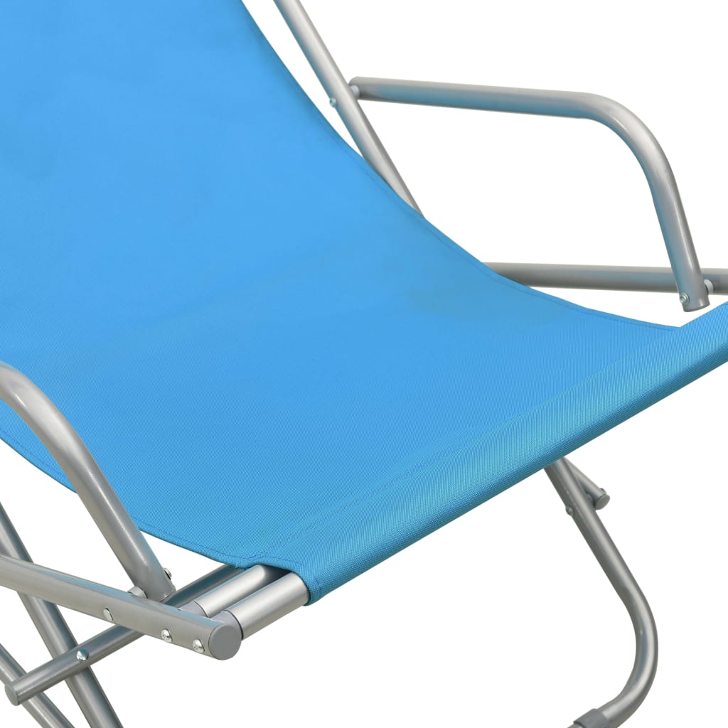 vidaXL Rocking Chairs 2 pcs Steel Blue