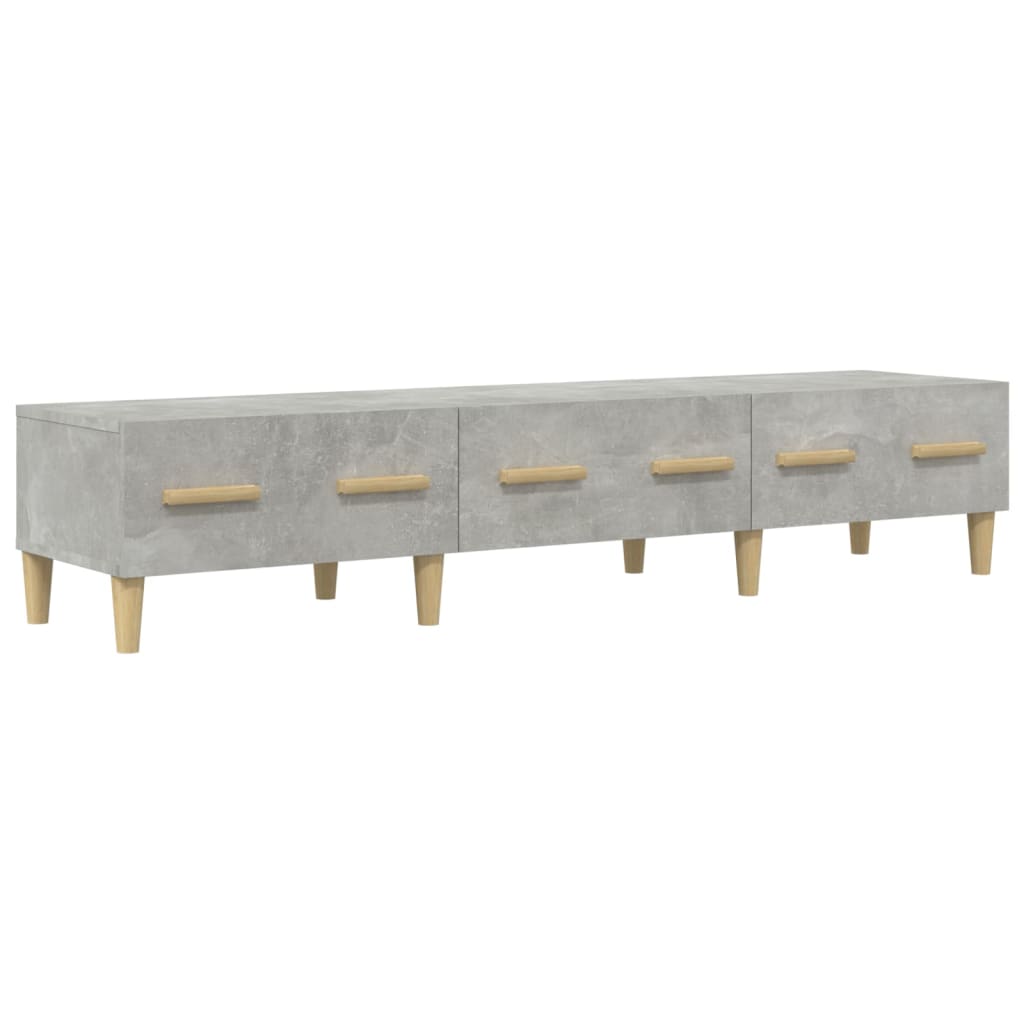 vidaXL TV Cabinet Concrete Grey 150x34.5x30 cm Engineered Wood
