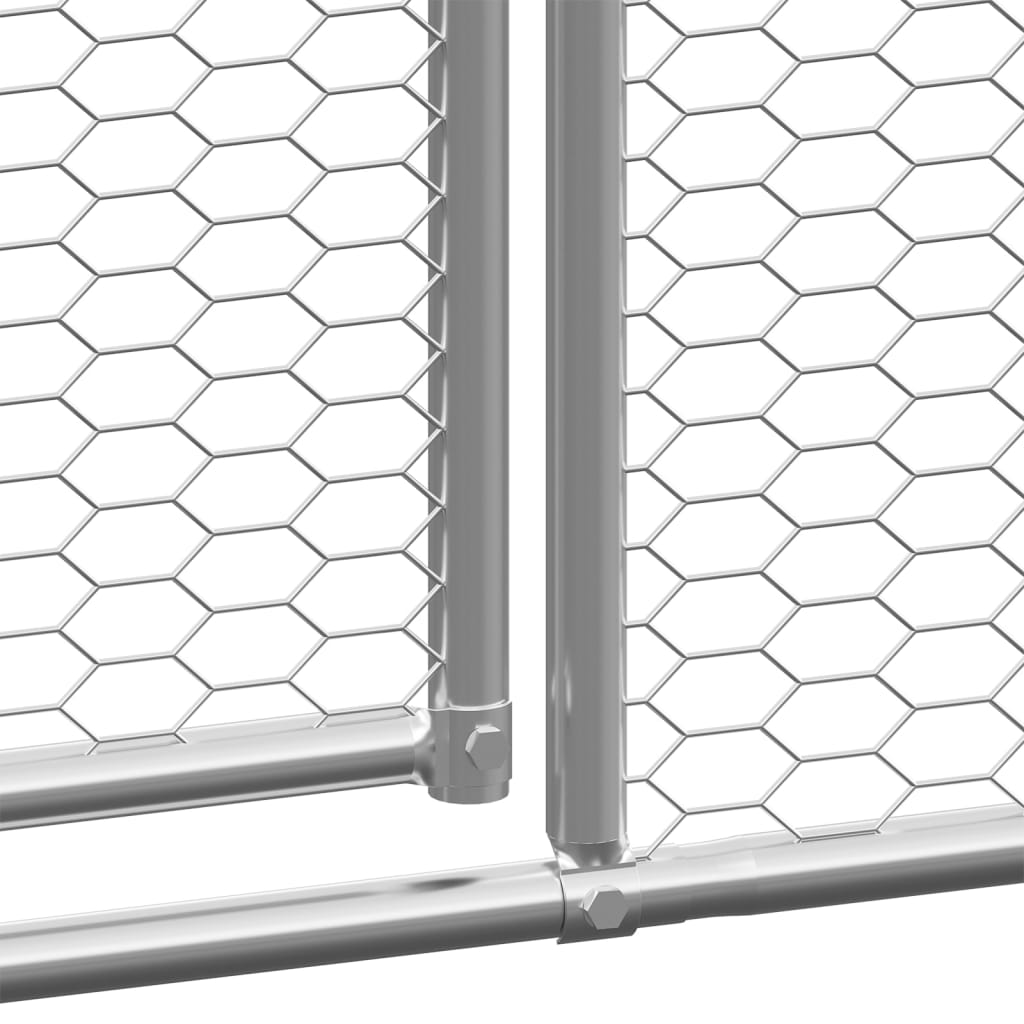vidaXL Outdoor Chicken Cage 2x4x2 m Galvanised Steel