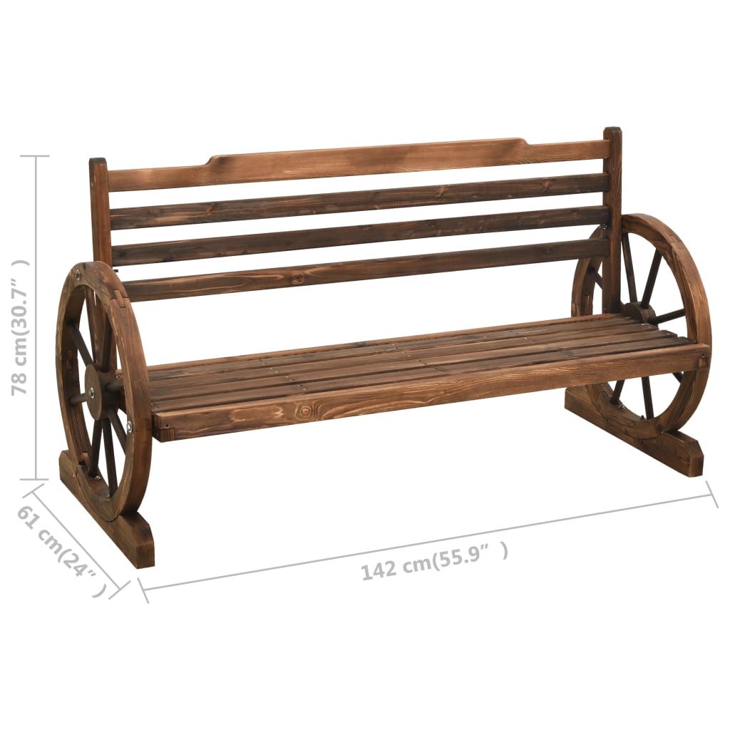 vidaXL Garden Bench 142 cm Solid Firwood