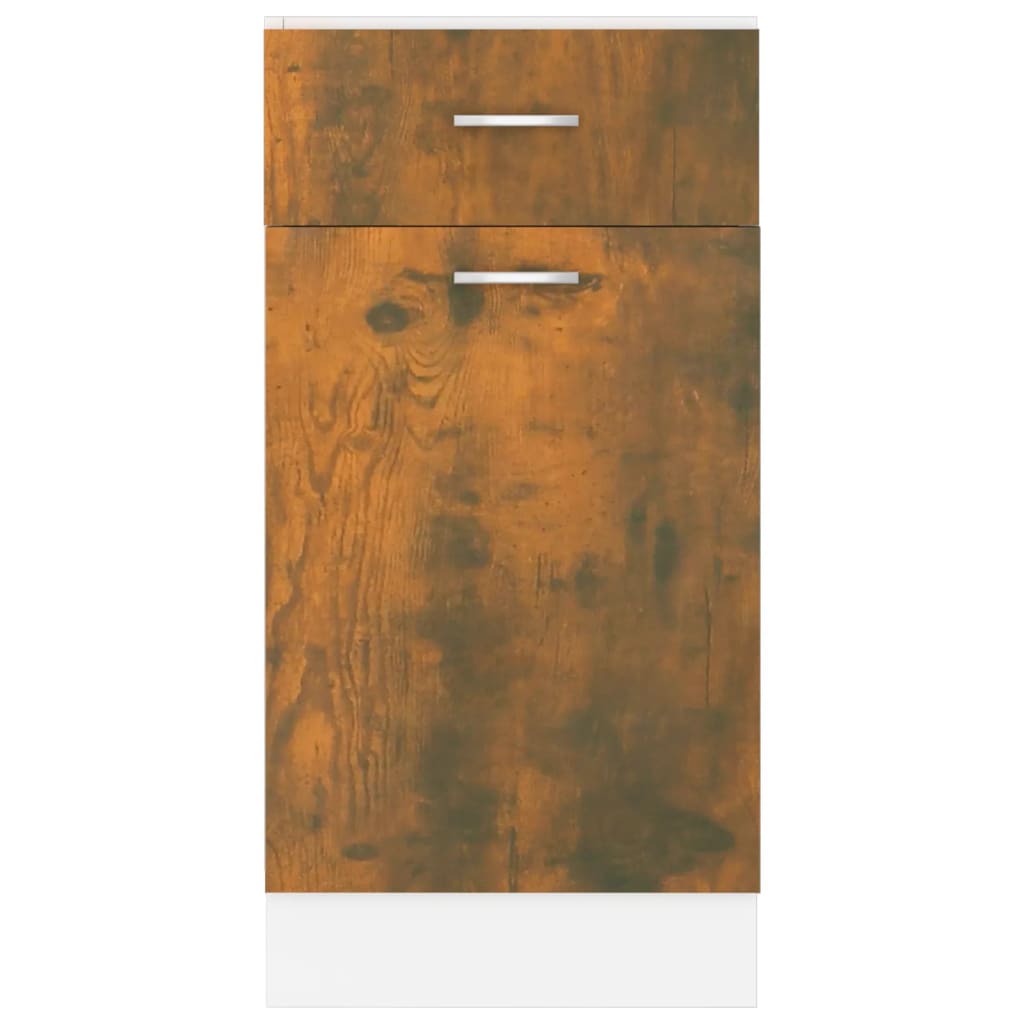 vidaXL Drawer Bottom Cabinet Smoked Oak 40x46x81.5 cm Engineered Wood
