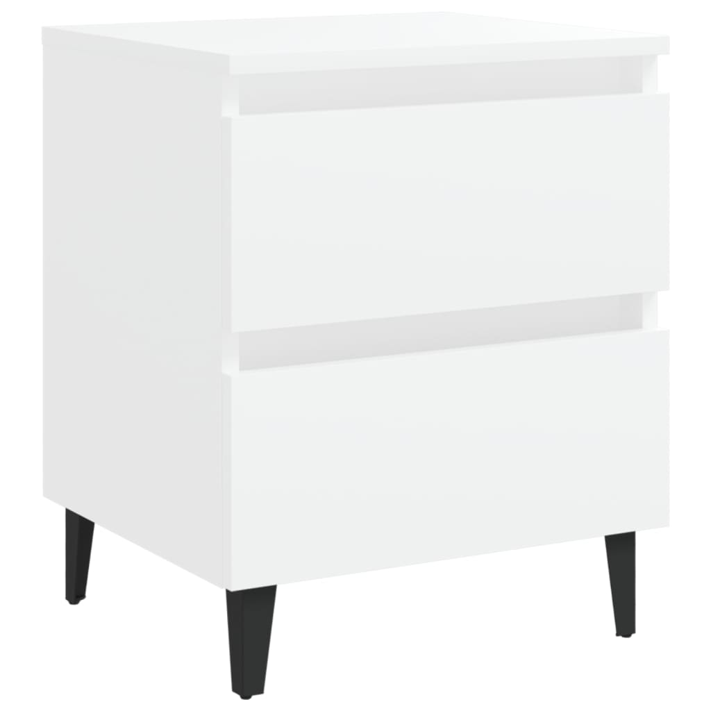 vidaXL Bed Cabinet White 40x35x50 cm Engineered Wood
