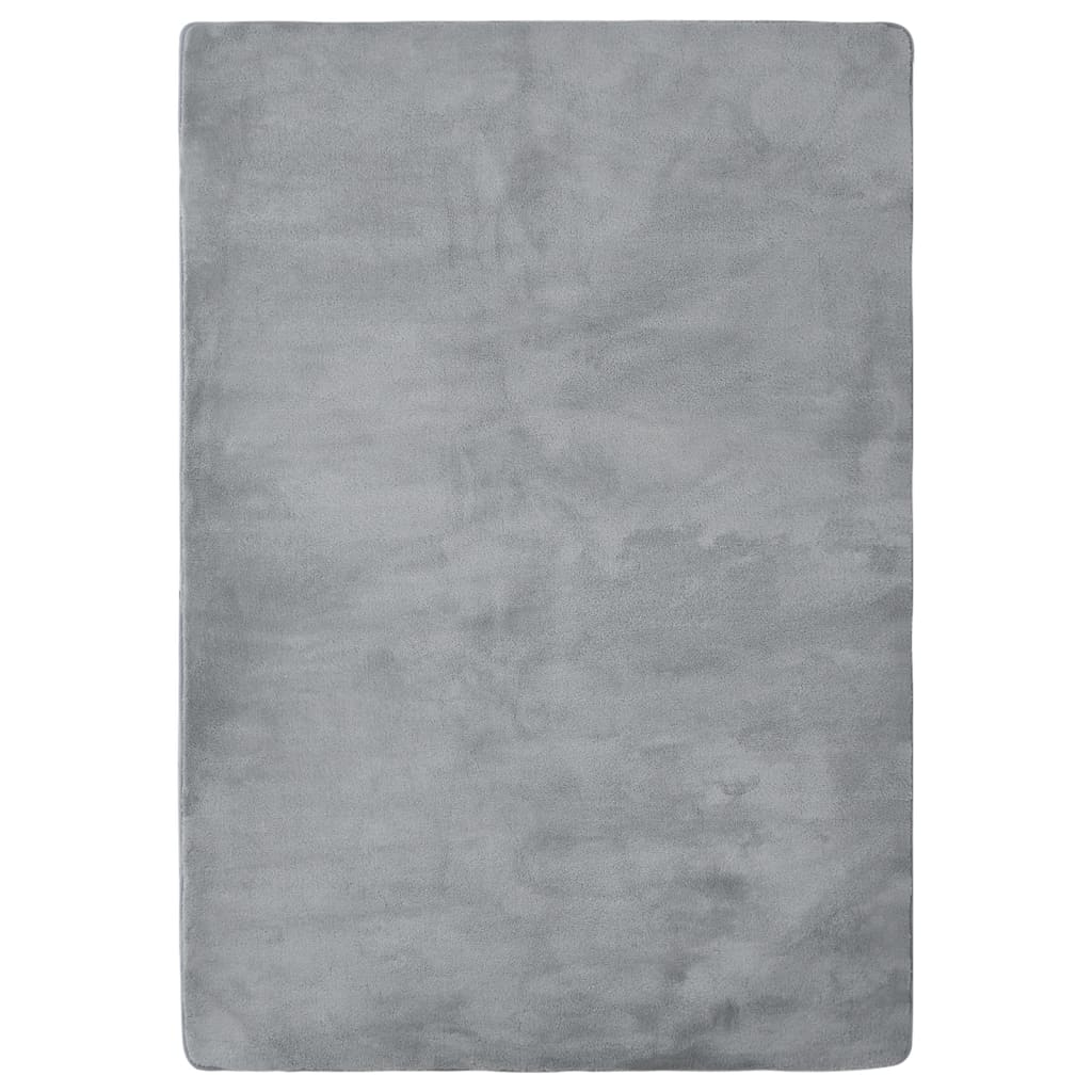 vidaXL Teddy Rug Grey 170x120 cm vidaXL.ie