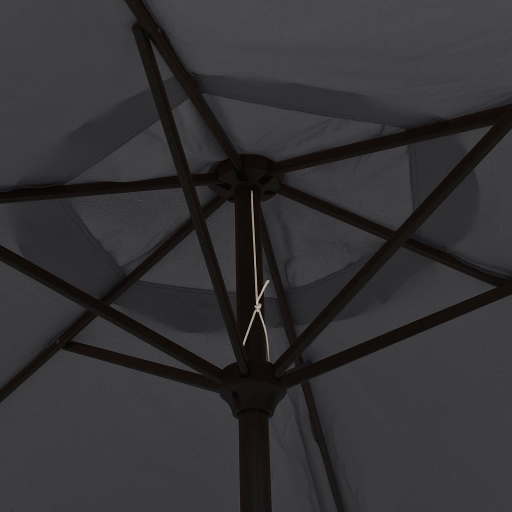 vidaXL Outdoor Parasol with Metal Pole 300 cm Black