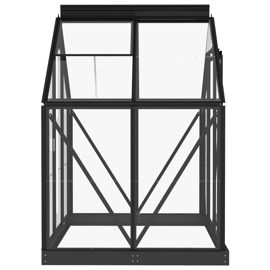 vidaXL Glass Greenhouse Anthracite 155x103x191 cm Aluminium
