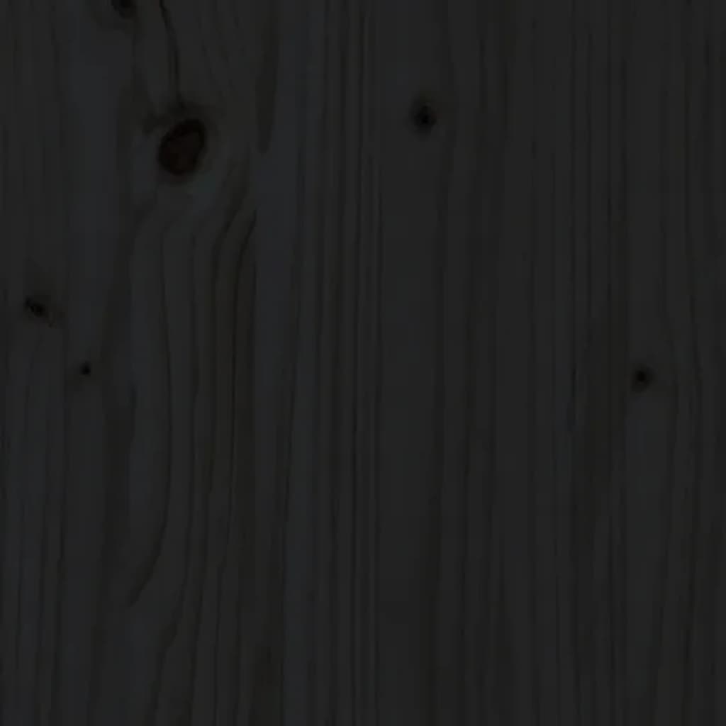 vidaXL Sideboard Black 100x35x74 cm Solid Wood Pine