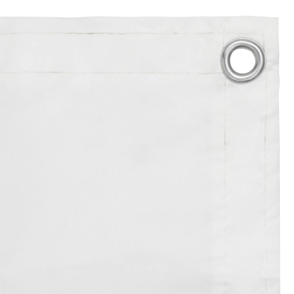 vidaXL Balcony Screen White 75x500 cm Oxford Fabric