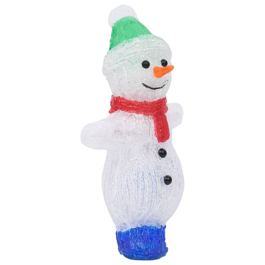 vidaXL LED Christmas Acrylic Snowman Figure Indoor and Outdoor 30cm