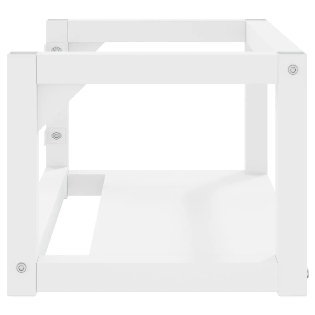 vidaXL Wall-mounted Bathroom Washbasin Frame White 59x38x31 cm Iron