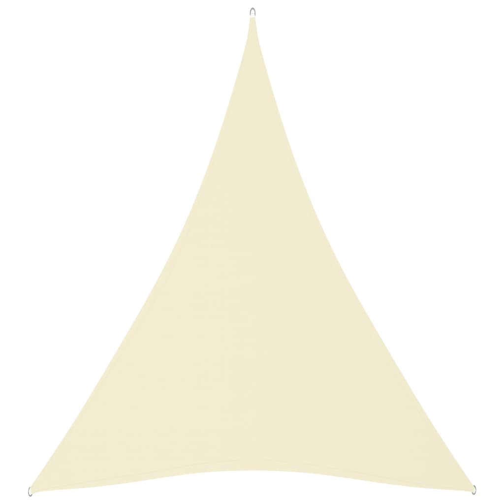 vidaXL Sunshade Sail Oxford Fabric Triangular 5x7x7 m Cream
