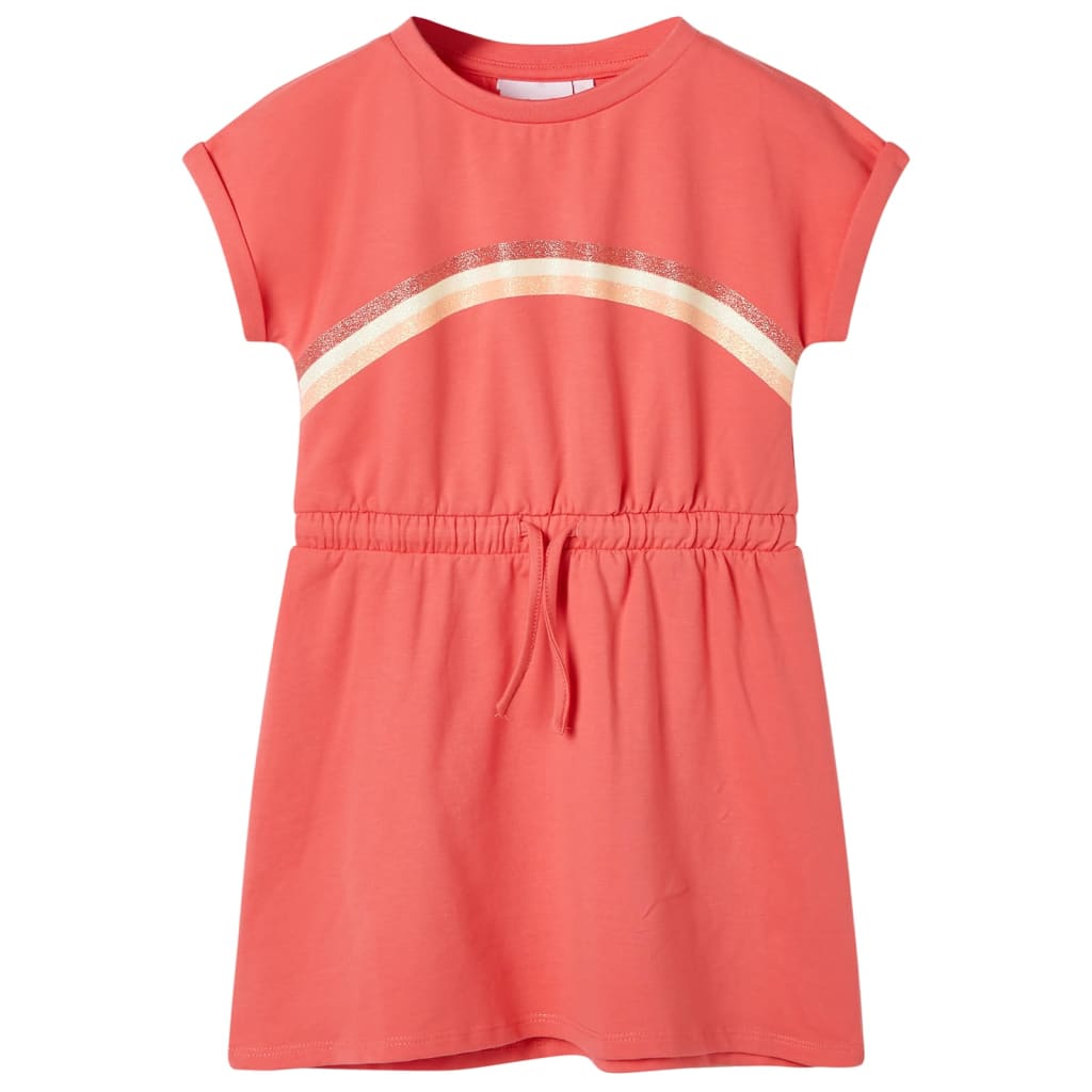 Kids' Dress with Drawstring Coral 92