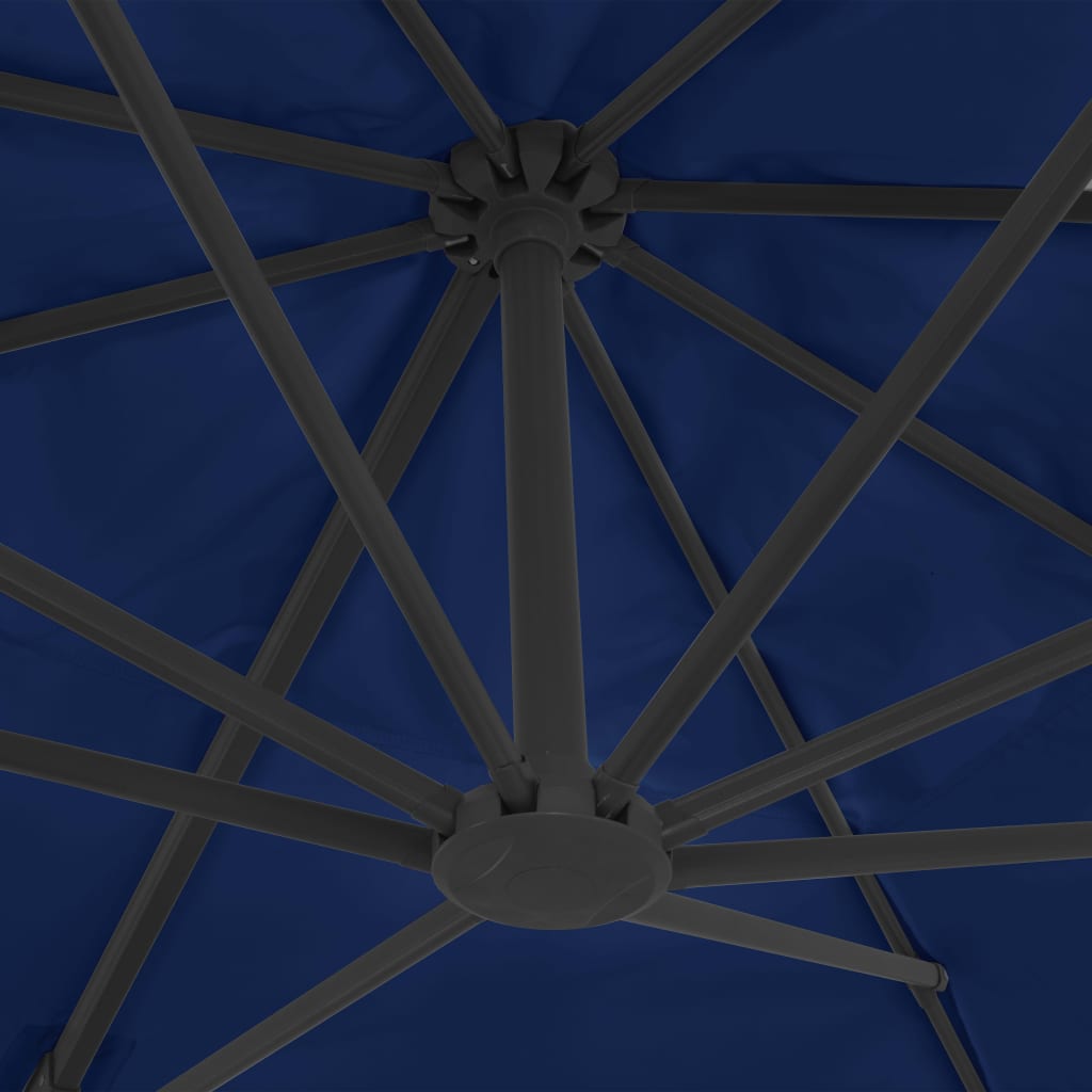 vidaXL Cantilever Umbrella with Aluminium Pole 4x3 m Azure Blue