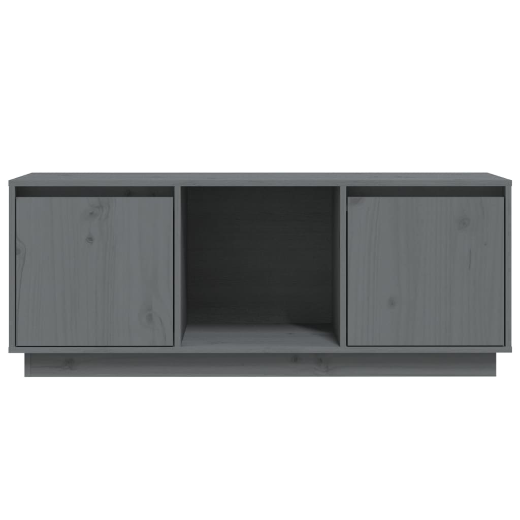 vidaXL TV Cabinet Grey 110.5x35x44 cm Solid Wood Pine
