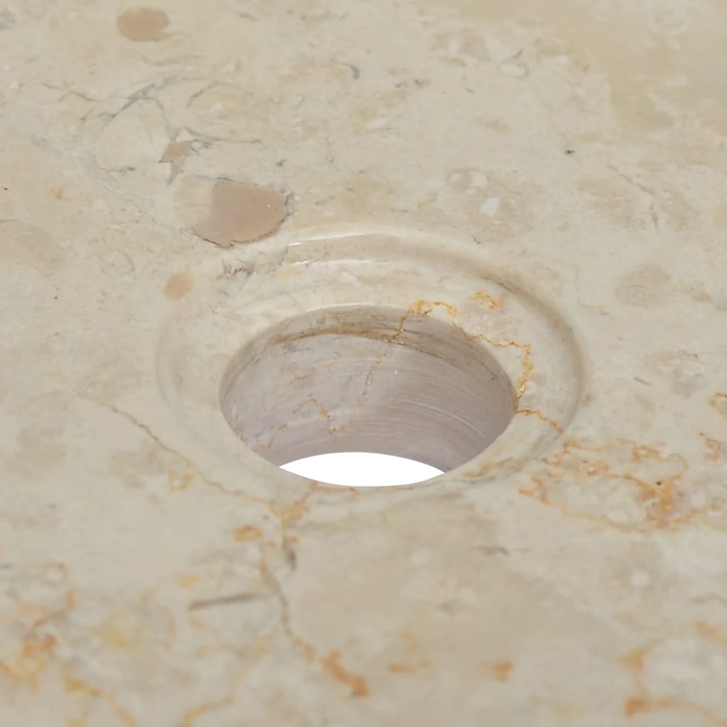 vidaXL Sink Cream 40x40x10 cm Marble