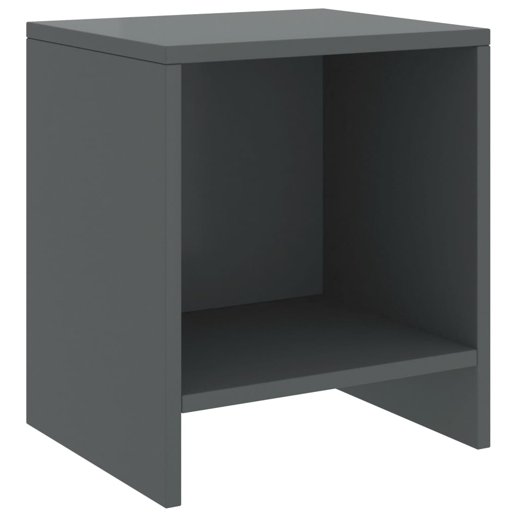 vidaXL Bedside Cabinet Dark Grey 35x30x40 cm Solid Pinewood