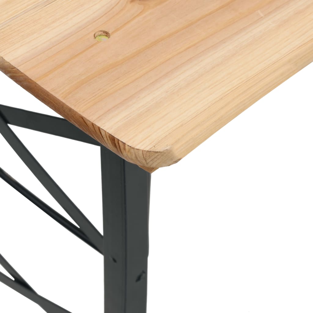 vidaXL Folding Beer Table 170x50x75/105 cm Solid Wood Fir