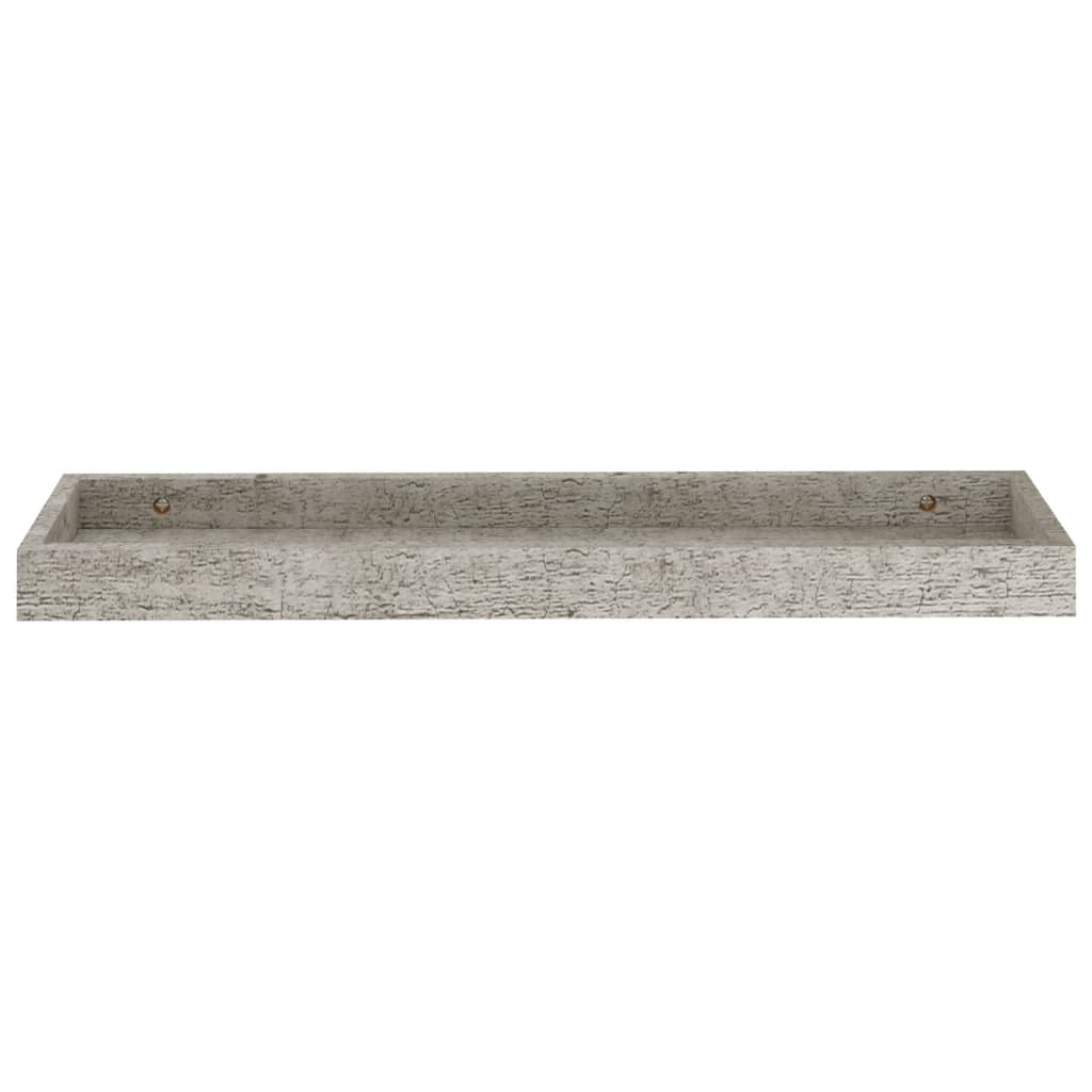 vidaXL Loggia Wall Shelves 4 pcs Concrete Grey 60x15x4 cm MDF