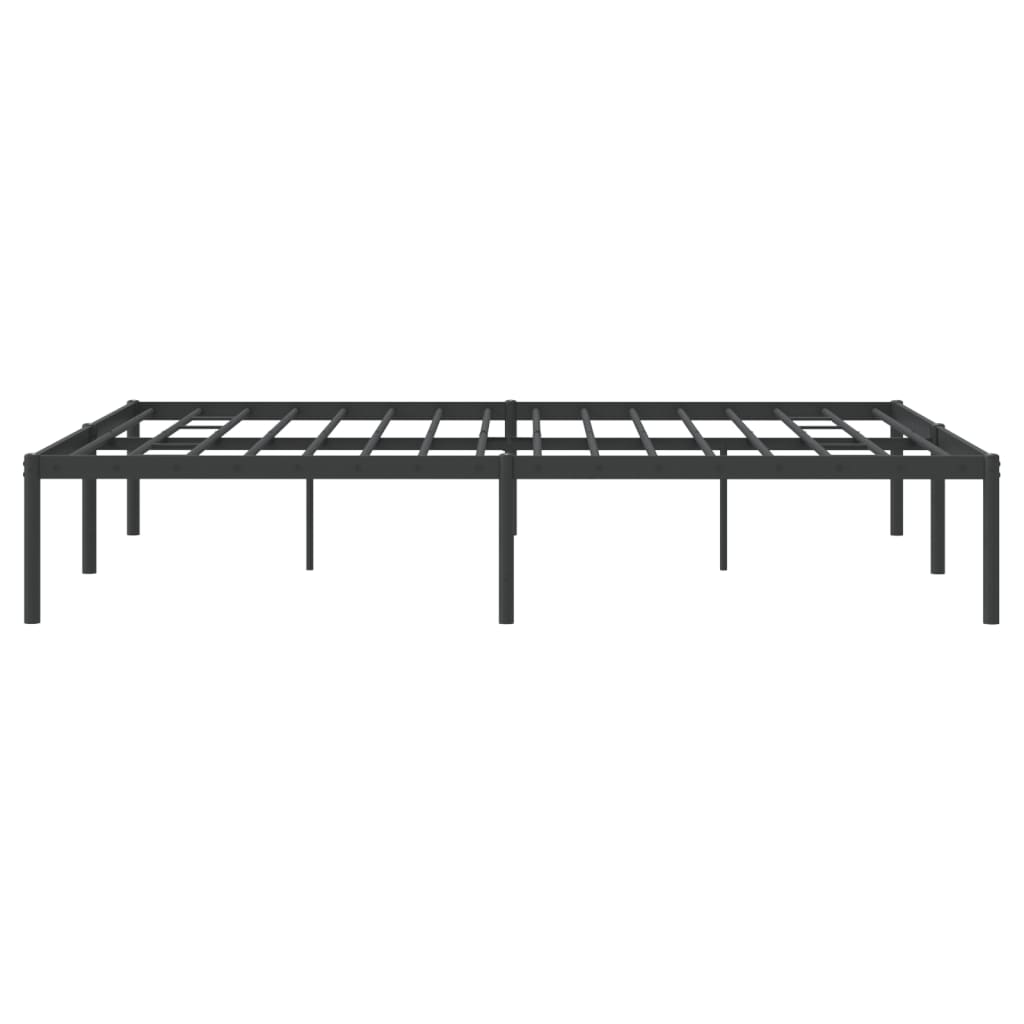 vidaXL Metal Bed Frame Black 160x200 cm