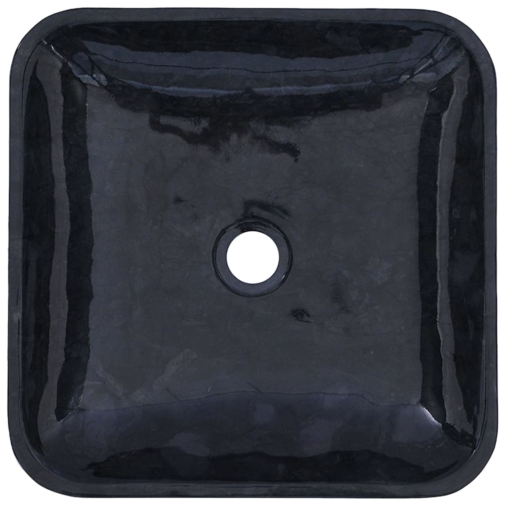 vidaXL Sink Black 40x40x10 cm Marble