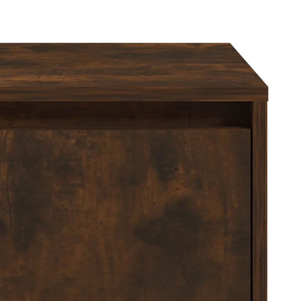 vidaXL Bedside Cabinet Smoked Oak 45x34x44.5 cm Engineered Wood