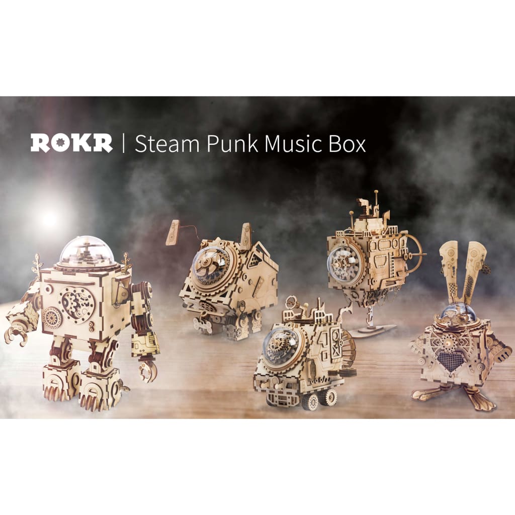 Robotime DIY Music Box Model Kit Steampunk Submarine