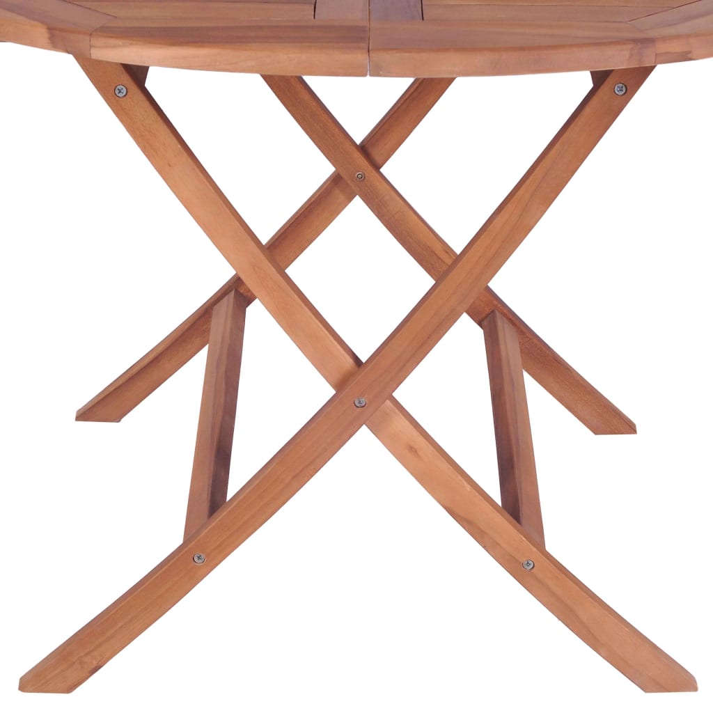 vidaXL Folding Garden Table 120x75 cm Solid Teak Wood