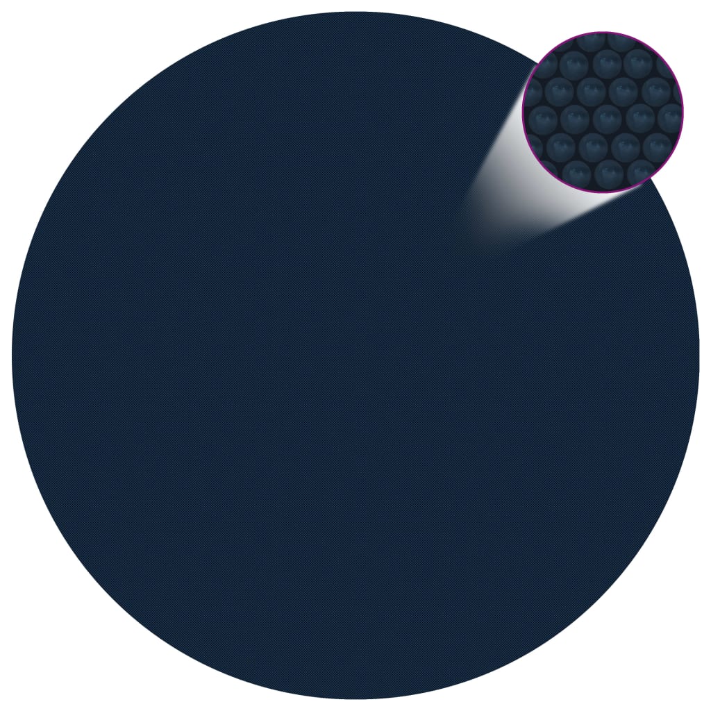 vidaXL Floating PE Solar Pool Film 488 cm Black and Blue
