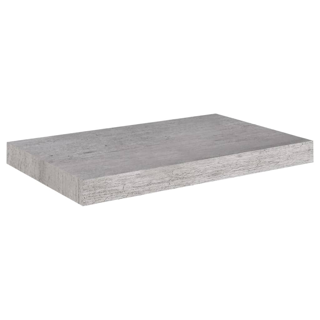 vidaXL Floating Wall Shelves 2 pcs Concrete Grey 50x23x3.8 cm MDF