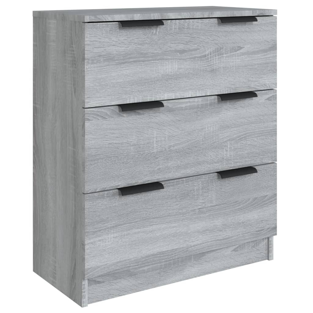 vidaXL 3 Piece Sideboards Grey Sonoma Engineered Wood