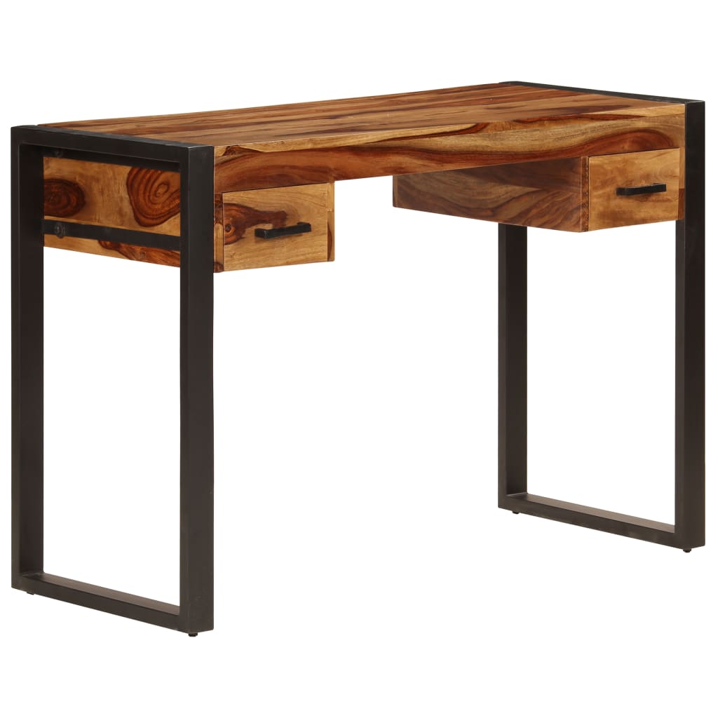 vidaXL Desk with 2 Drawers 110x50x77 cm Solid Sheesham Wood