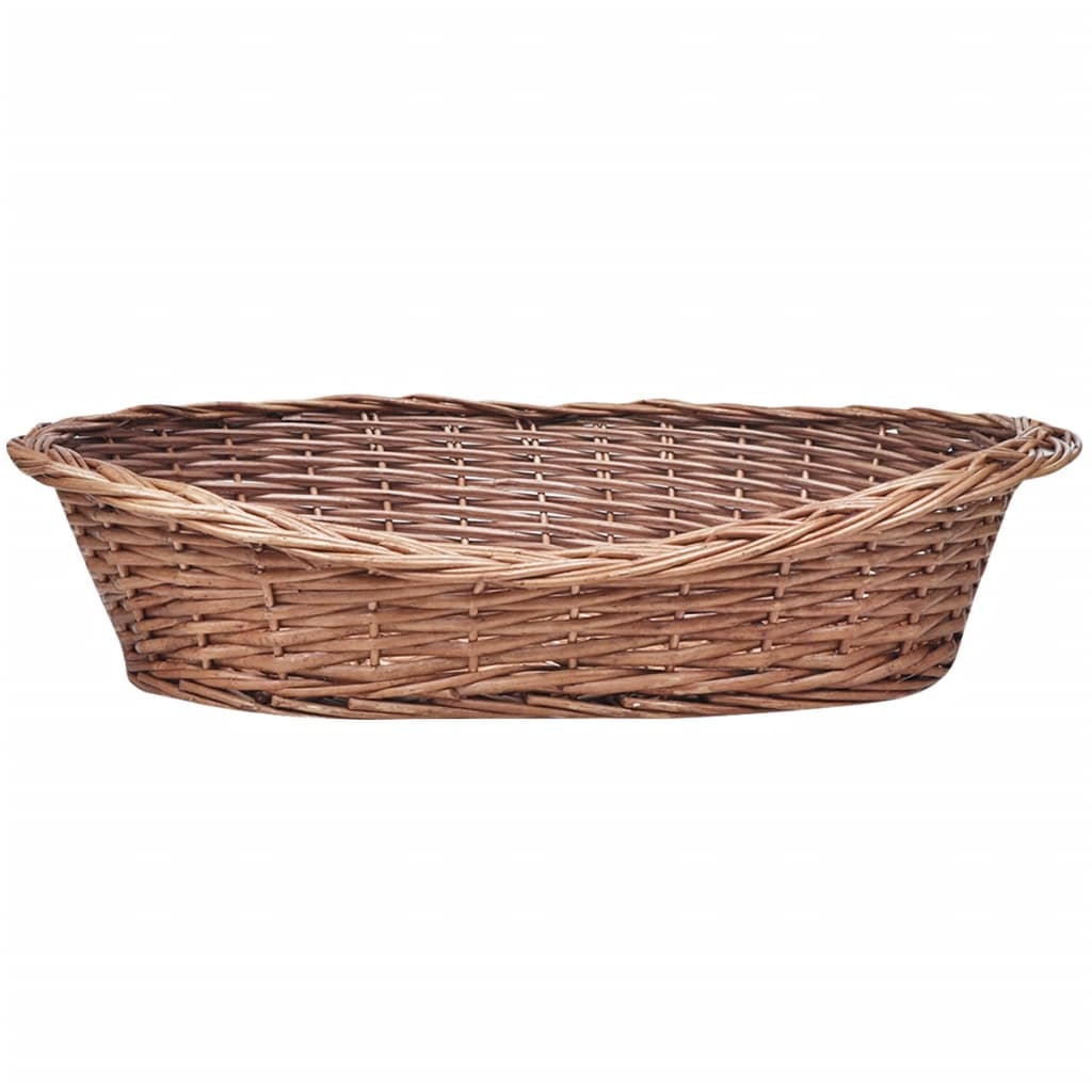 vidaXL Willow Dog Basket/Pet Bed Natural 70 cm