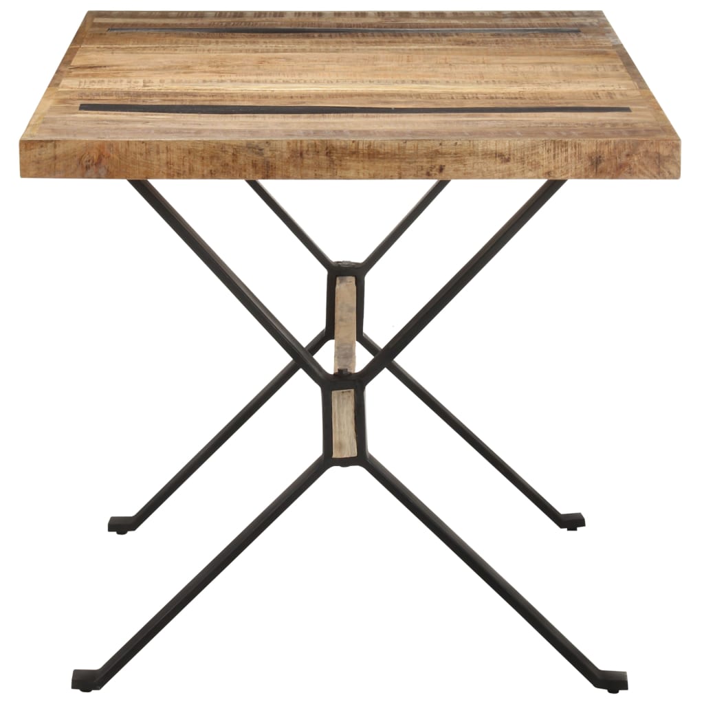 vidaXL Dining Table 160x80x76 cm Rough Mango Wood