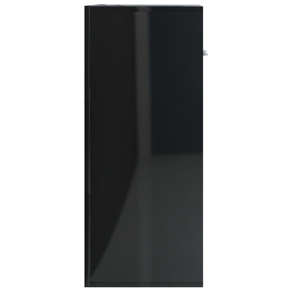vidaXL Sideboard High Gloss Black 60x30x75 cm Engineered Wood