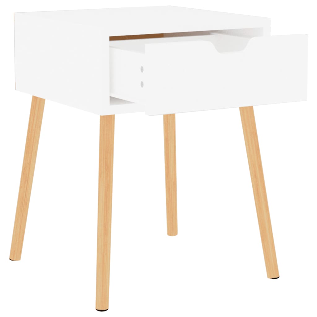 vidaXL Bedside Cabinet High Gloss White 40x40x56 cm Engineered Wood
