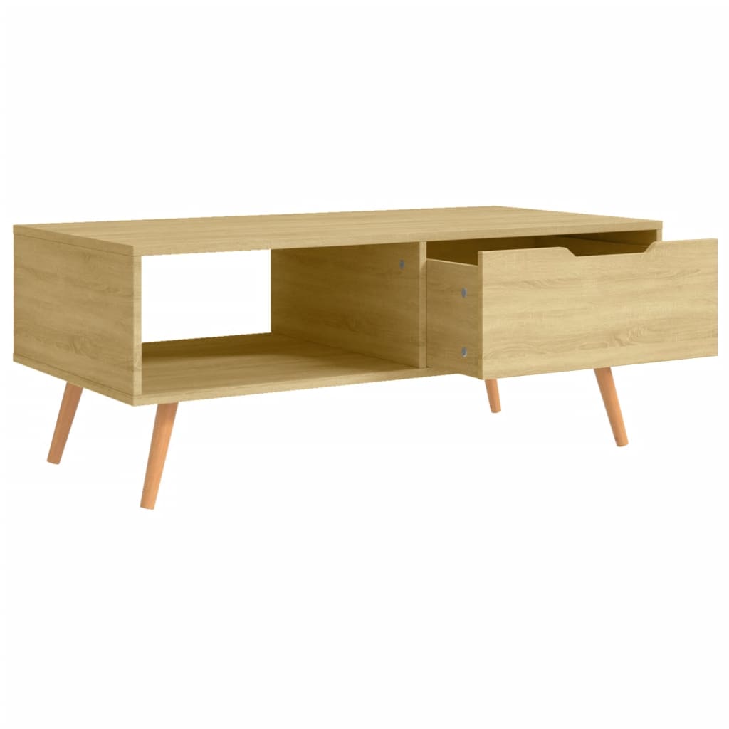 vidaXL Coffee Table Sonoma Oak 100x49.5x43 cm Engineered Wood