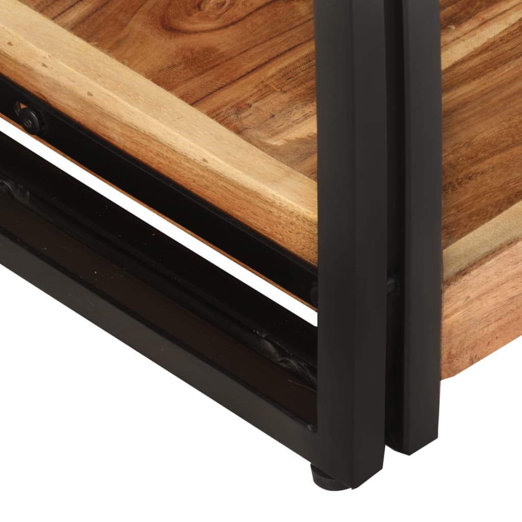 vidaXL TV Cabinet 90x30x40 cm Solid Acacia Wood