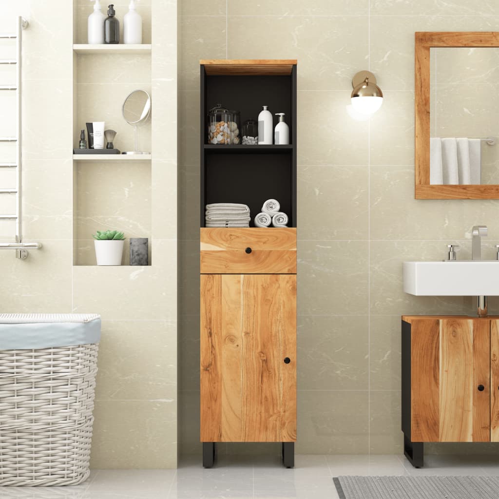 vidaXL Bathroom Cabinet 38x33x160 cm Solid Wood Acacia